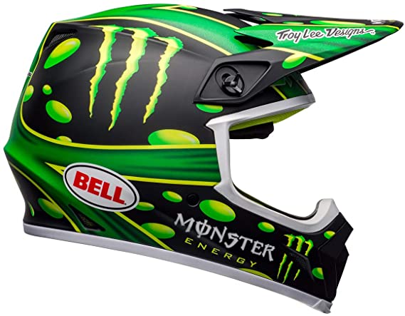 Bell Mx-9 Monster Dual Sport Green and Black Helmet