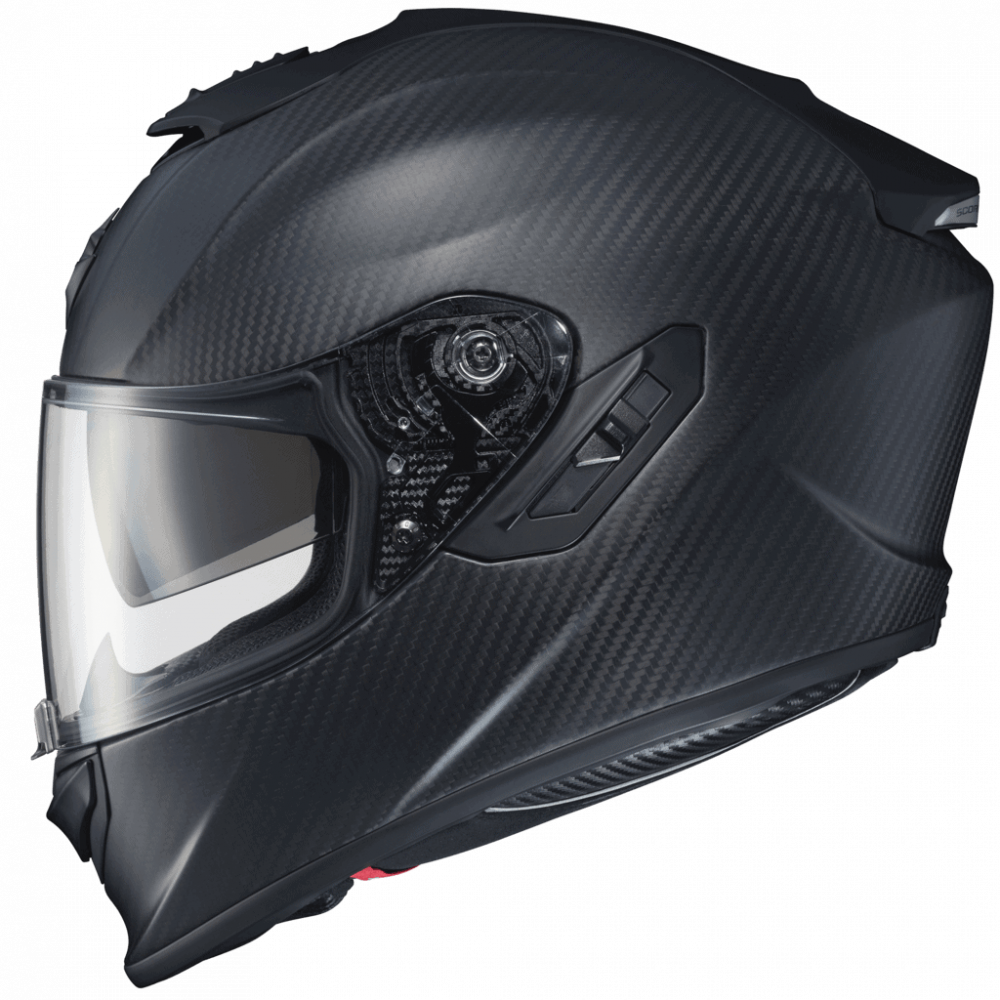 Black Carbon Fiber Motorcycle Helmet from Scorpion